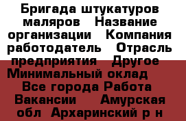 Бригада штукатуров-маляров › Название организации ­ Компания-работодатель › Отрасль предприятия ­ Другое › Минимальный оклад ­ 1 - Все города Работа » Вакансии   . Амурская обл.,Архаринский р-н